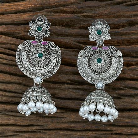 Jhumki With Oxidied Plating