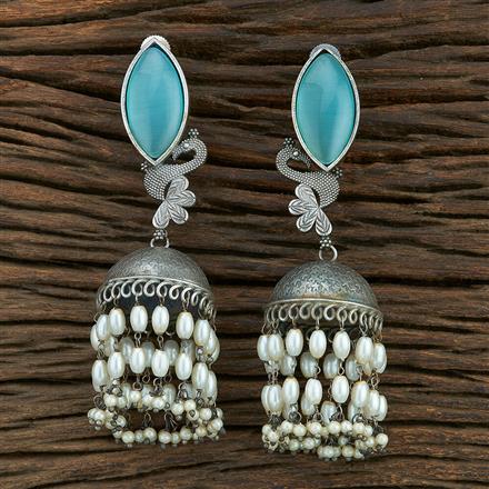 Jhumki With Oxidied Plating