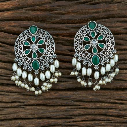 Classic Earring With Oxidied Plating