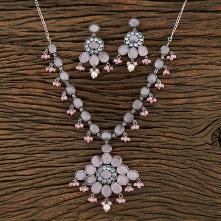 Classic Necklace With Oxidised Plating