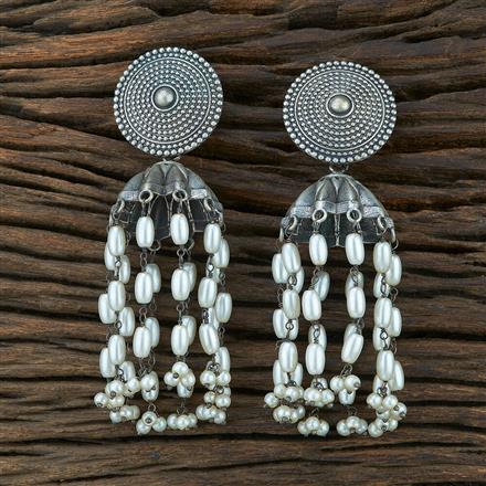 Jhumki With Oxidied Plating