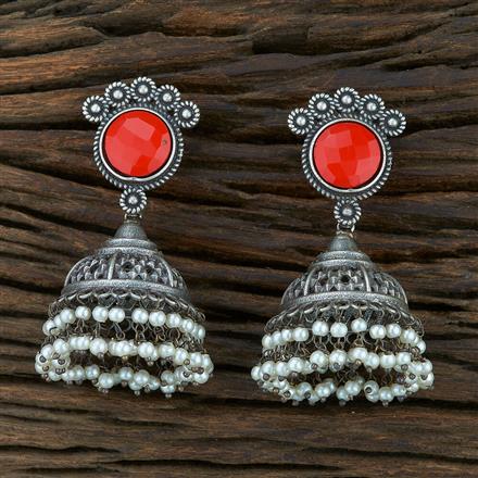 Jhumki With Oxidied Plating