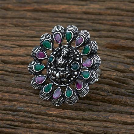 Delicate Ring With Oxidied Plating