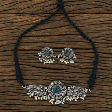 Choker Necklace With Oxidised Plating