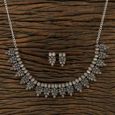 Classic Necklace With Oxidised Plating