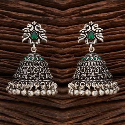 Jhumki With Oxidised Plating