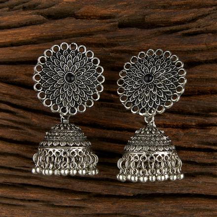 Jhumki With Oxidised Plating