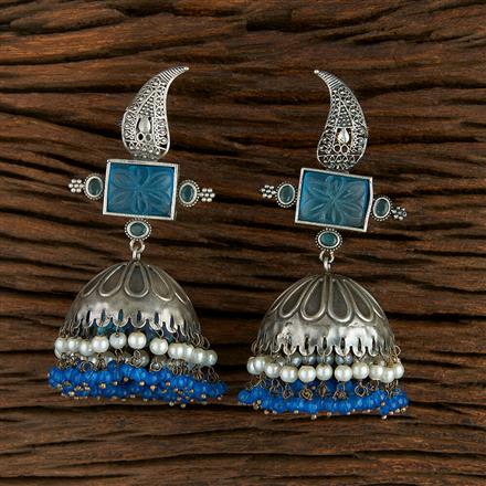 Jhumki With Oxidised Plating