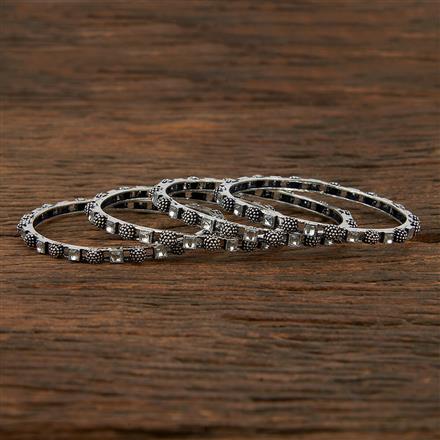 Classic Bangles With Oxidised Plating