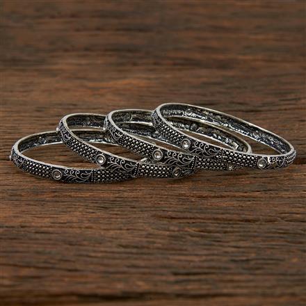 Classic Bangles With Oxidised Plating