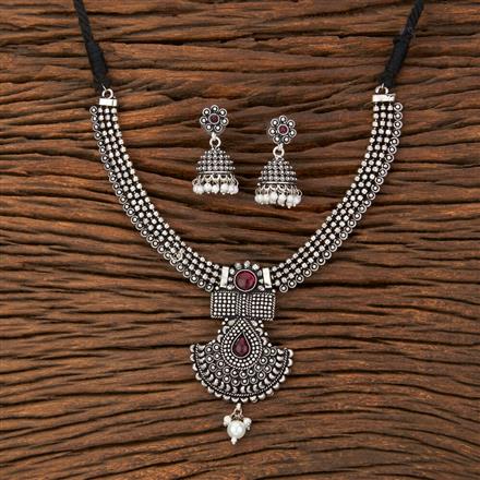 Classic Necklace With Oxidised Plating