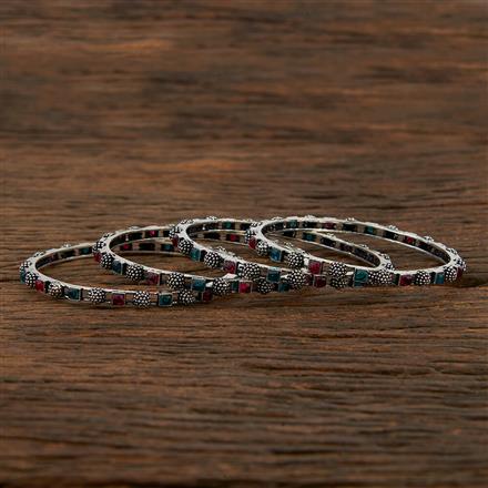 Classic Bangles With Oxidised Plating