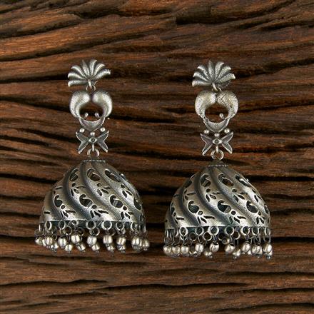 Jhumki With Oxidised Plating