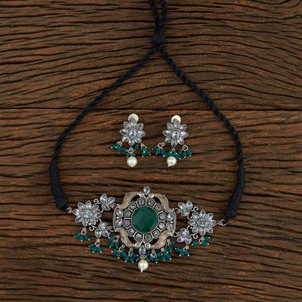 Peacock Necklace With Oxidised Plating