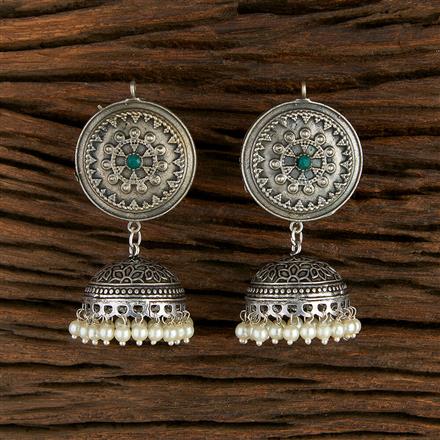 Jhumki With Oxidised Plating