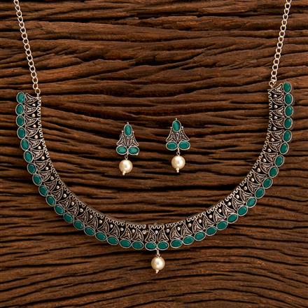 Classic Necklace With Oxidised Plating