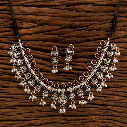 Classic Necklace With Oxidised Plating