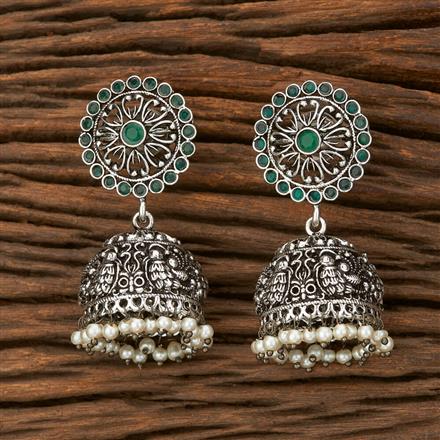 Jhumki With Oxidised Plating