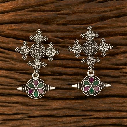 Classic Earring With Oxidised Plating