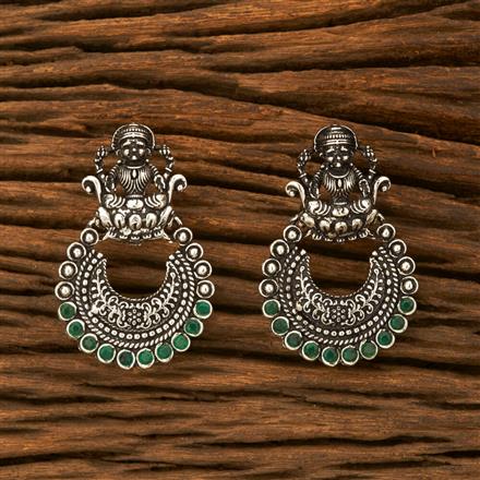 Chand Earring With Oxidised Plating