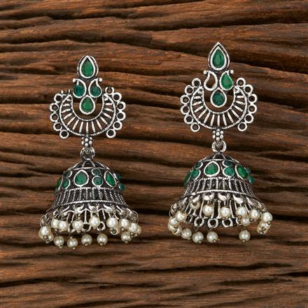 Jhumki With Oxidised Plating