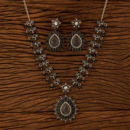 Classic Necklace With Oxidised Plating
