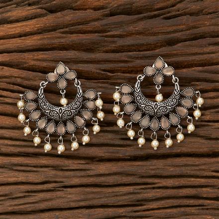 Chand Earring With Oxidised Plating