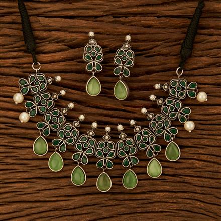 Classic Necklace With Oxidised Plating