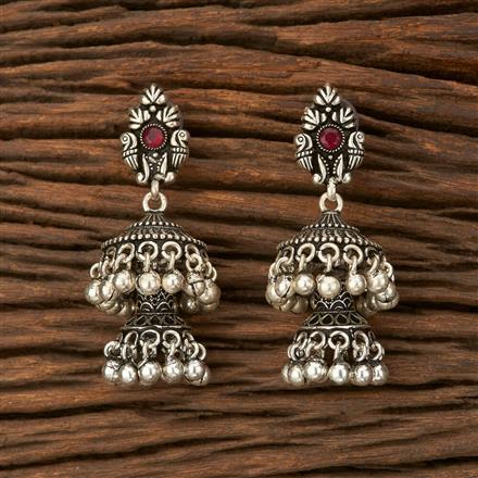 Jhumki With Oxidised Plating