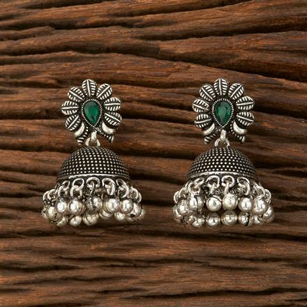 Jhumki With Oxidised Plating