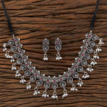 Classic Necklace With Oxidised Plating