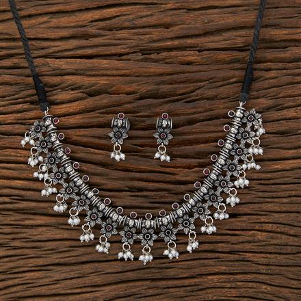 Classic Necklace With Oxidised Plating