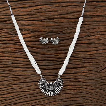 Classic Pendant Set With Oxidised Plating