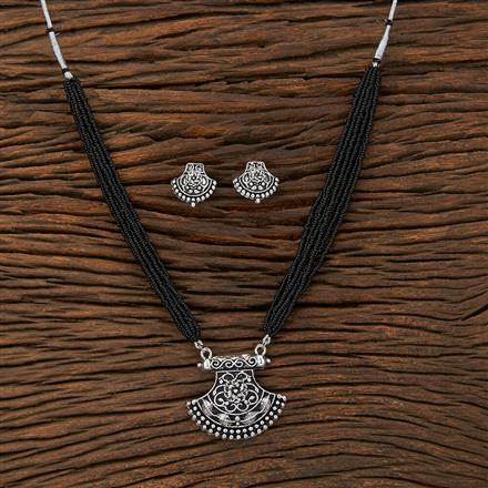 Classic Pendant Set With Oxidised Plating