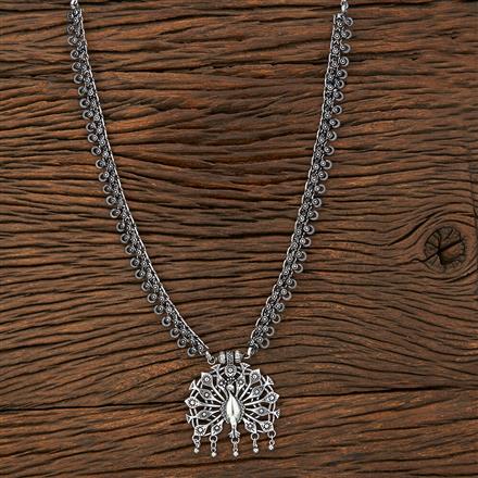 Peacock Necklace With Oxidised Plating