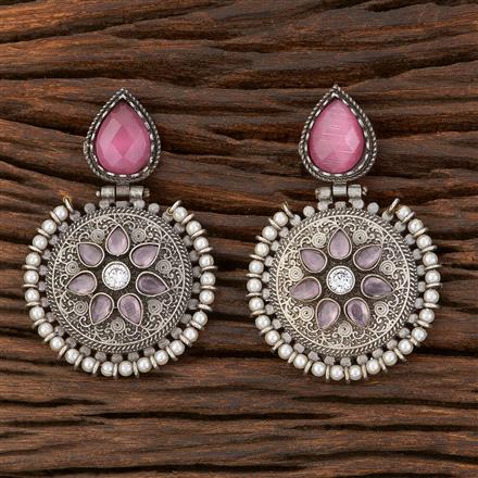 Classic Earring With Oxidised Plating