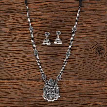 Long Necklace With Oxidised Plating