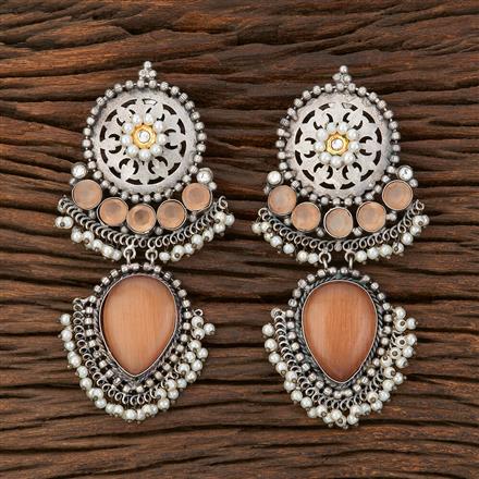 Trendy Earring With Oxidised Plating