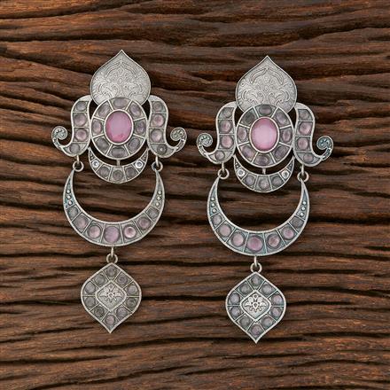 Chand Earring With Oxidised Plating