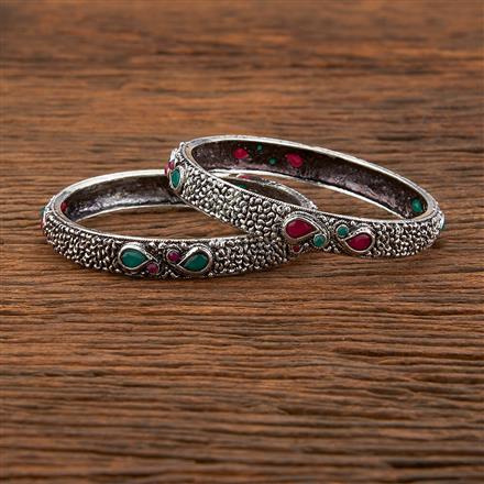 Classic Bangles With Oxidised Plating