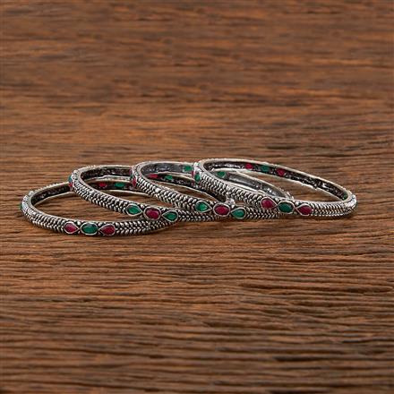 Classic Bangles With Oxidised Plating