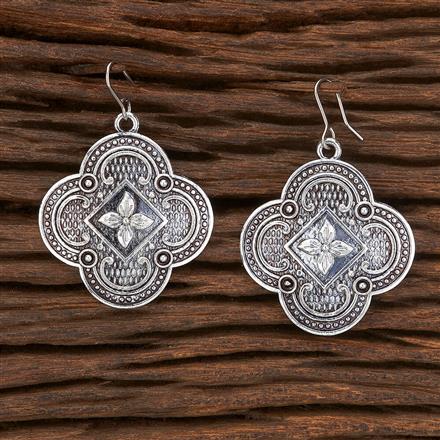 Classic Earring With Oxidised Plating