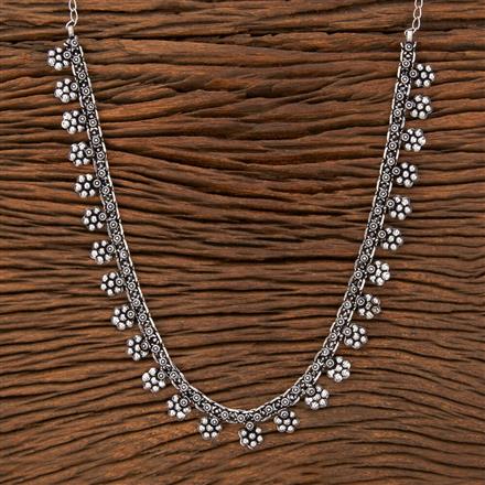 Long Necklace With Oxidised Plating