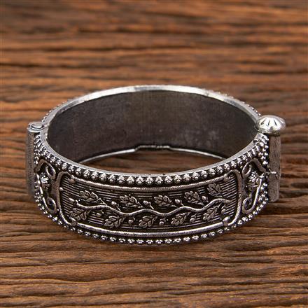 Broad Kada With Oxidised Plating