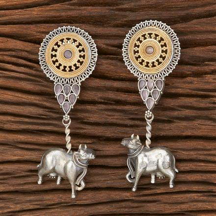 Trendy Earring With 2 Tone Plating