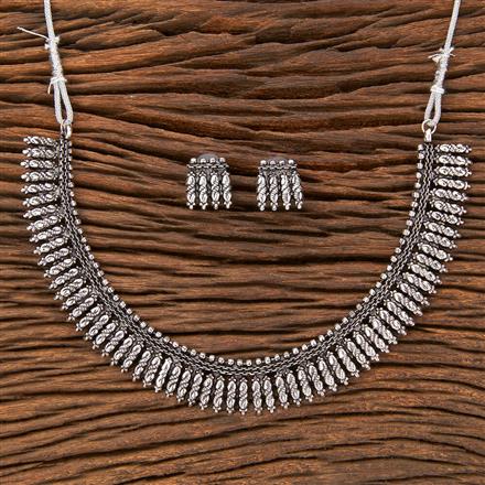 Classic Necklace With Oxidised Plating
