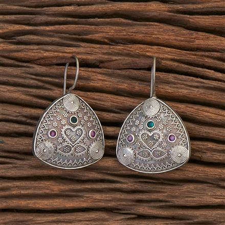 Hoops Earring With Oxidised Plating