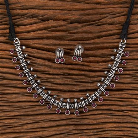 Classic Necklace With Oxidised Plating