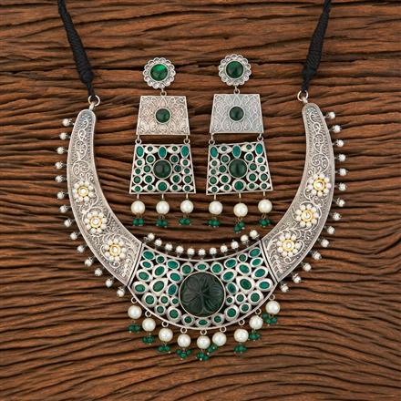 Trendy Necklace With Oxidised Plating