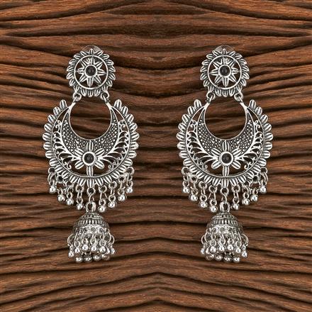 Jhumki With Oxidised Plating